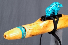 Yellow Cedar Burl Native American Flute, Minor, Mid G-4, #K24I